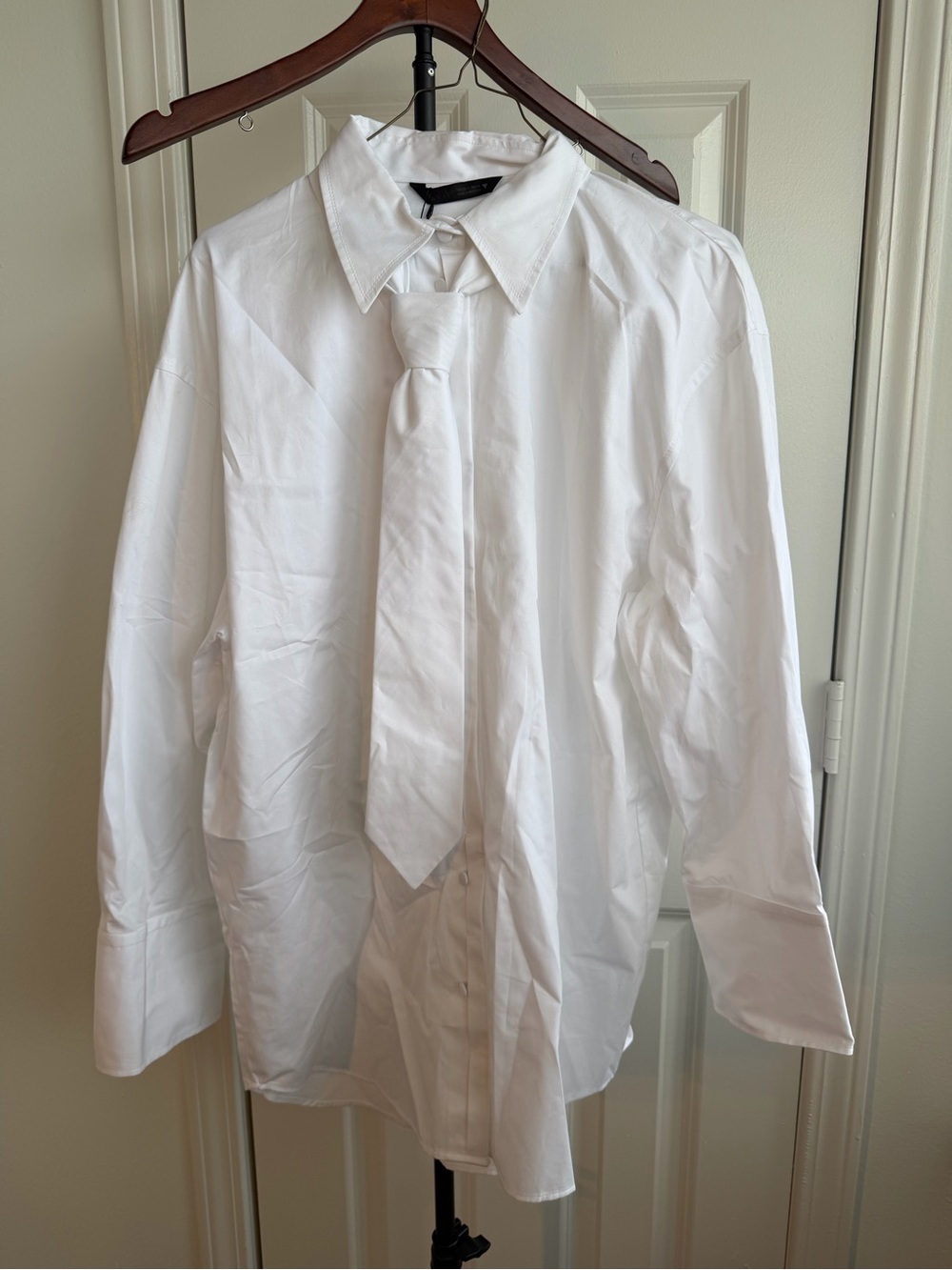 ZARA necktie button down Cotton size small NWT